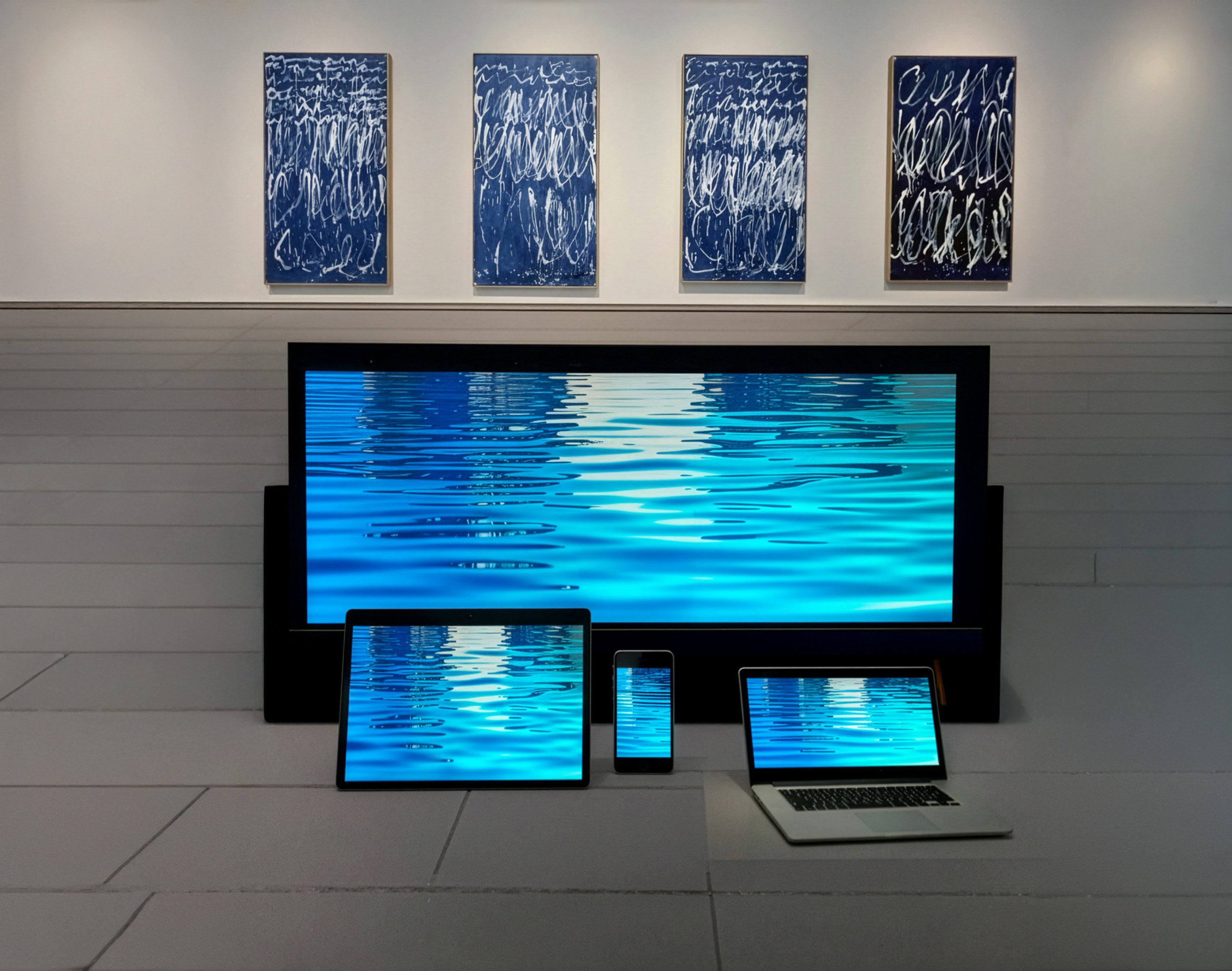 Echoes of Digital Waters — installation preview