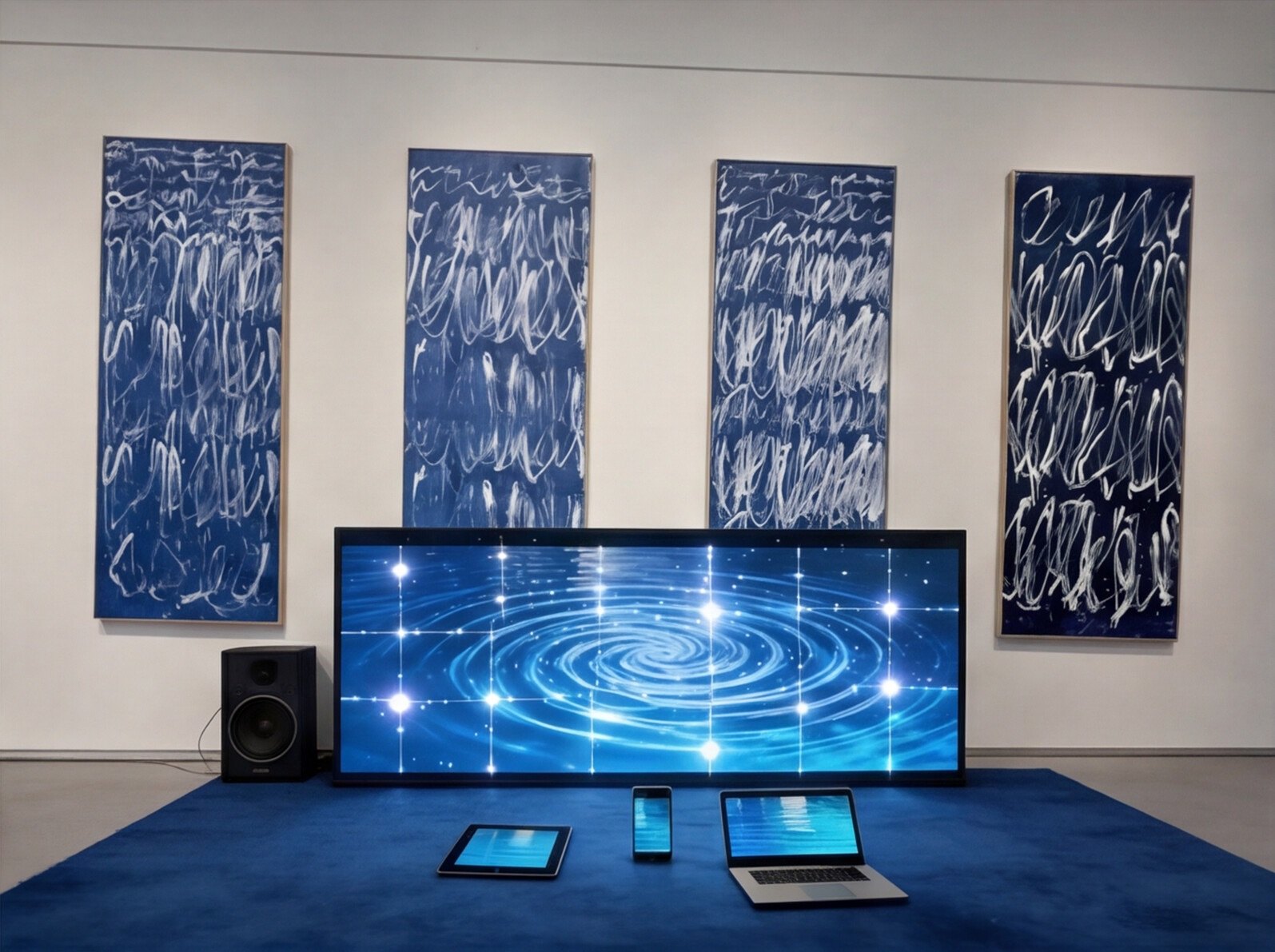 Echoes of Digital Waters — installation preview